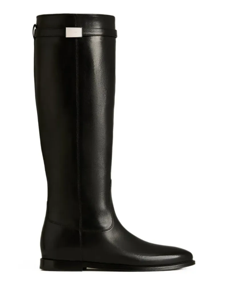 Kiton Stiefel mit Logo-Schild - Schwarz Schwarz