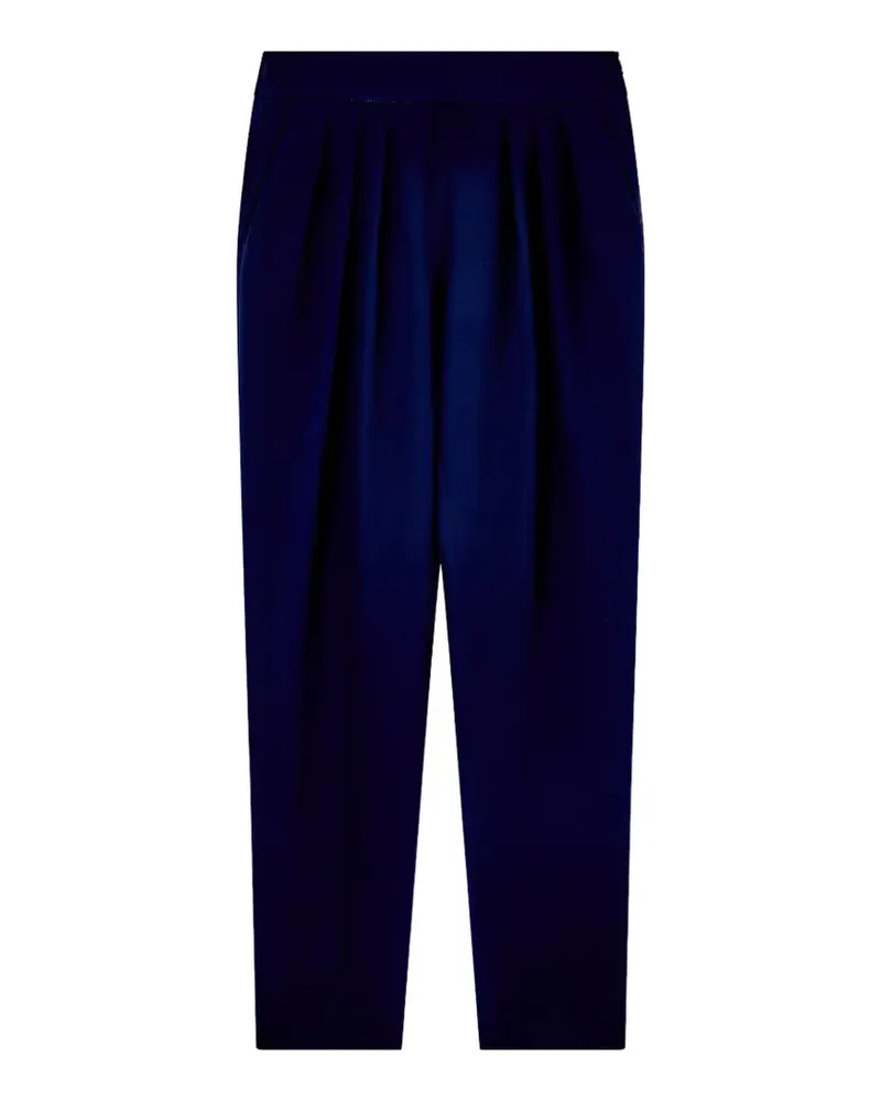 Giorgio Armani Plissierte Tapered-Hose - Blau Blau
