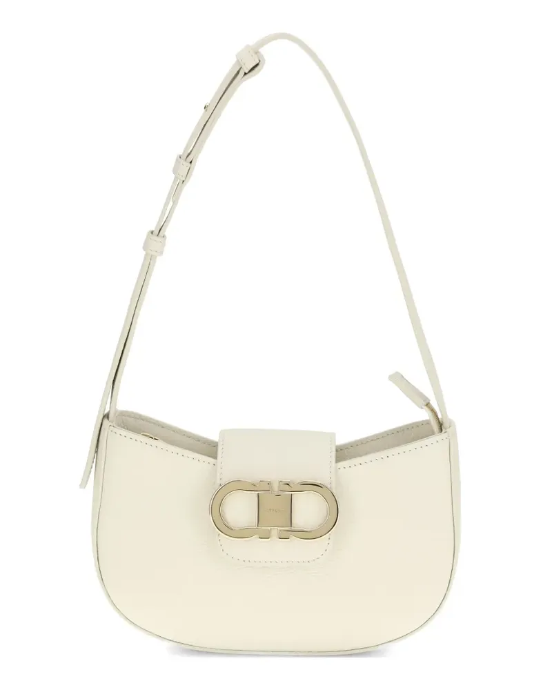 Ferragamo Double Gancini Schultertasche - Nude Nude