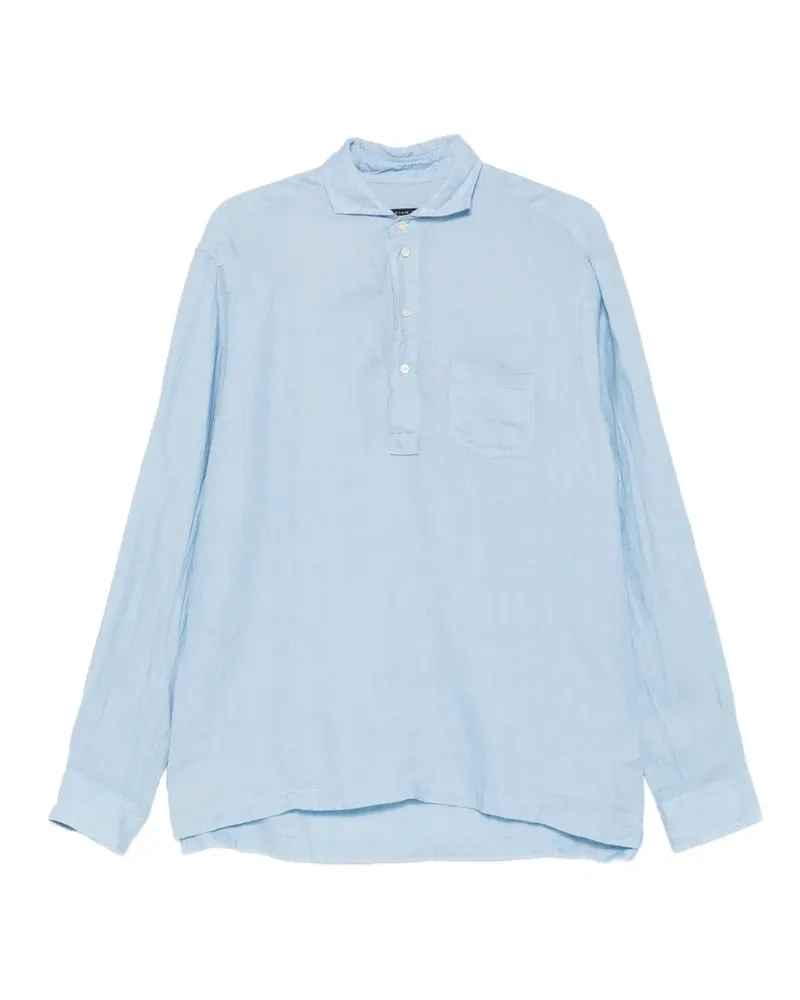 Brian Dales half-button chest-pocket shirt - Blau Blau