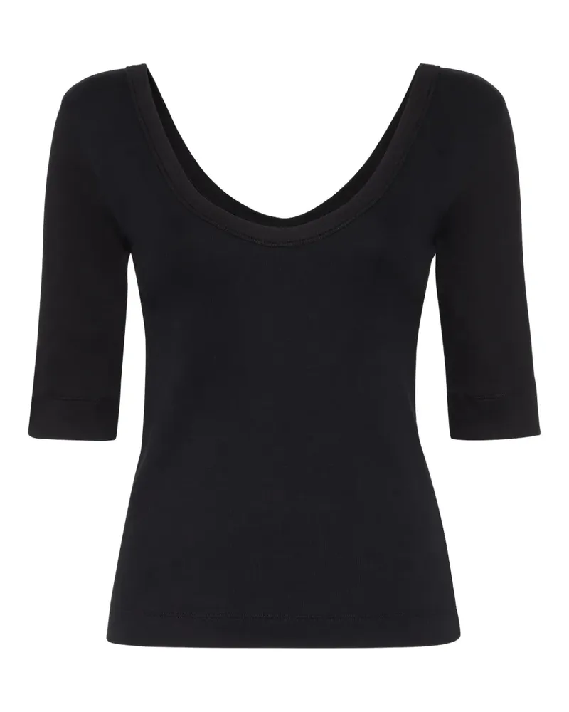 Brunello Cucinelli Klassisches T-Shirt - Schwarz Schwarz