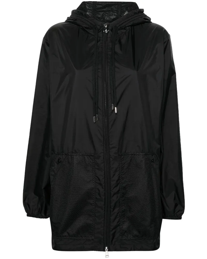 Moncler Kapuzenjacke mit Mesh-Einsätzen - Schwarz Schwarz
