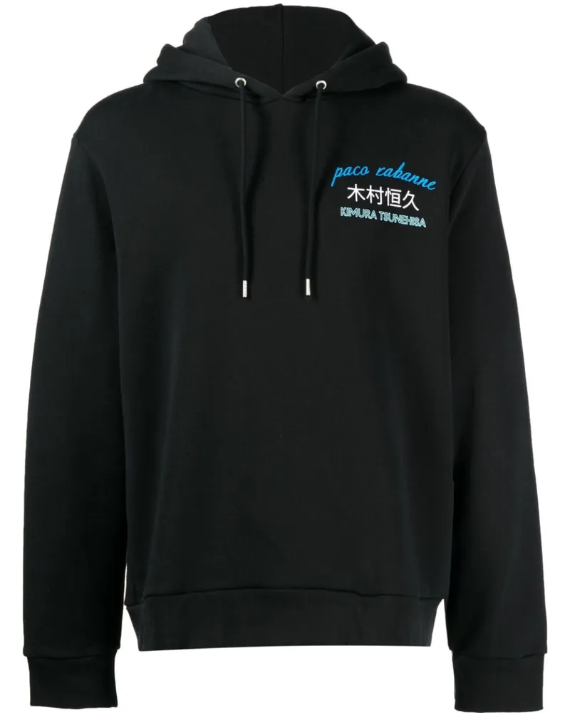 Paco Rabanne x Kimura Tsunehisa Hoodie mit Print - Schwarz Schwarz