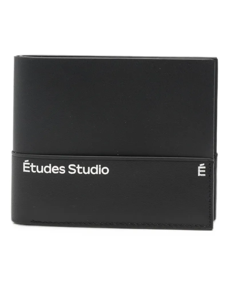 Études Studio logo-print leather wallet - Schwarz Schwarz