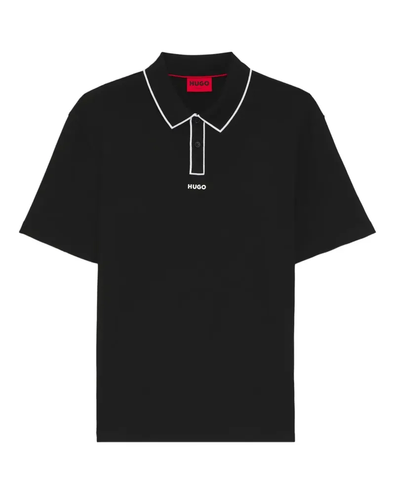 HUGO BOSS Poloshirt mit Paspelierung - Schwarz Schwarz