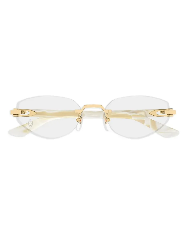 Cartier Brille mit geometrischem Gestell - Gold Gold