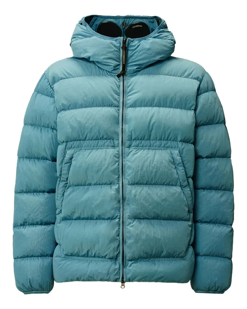C.P. Company Daunenjacke mit Goggle-Detail - Blau Blau