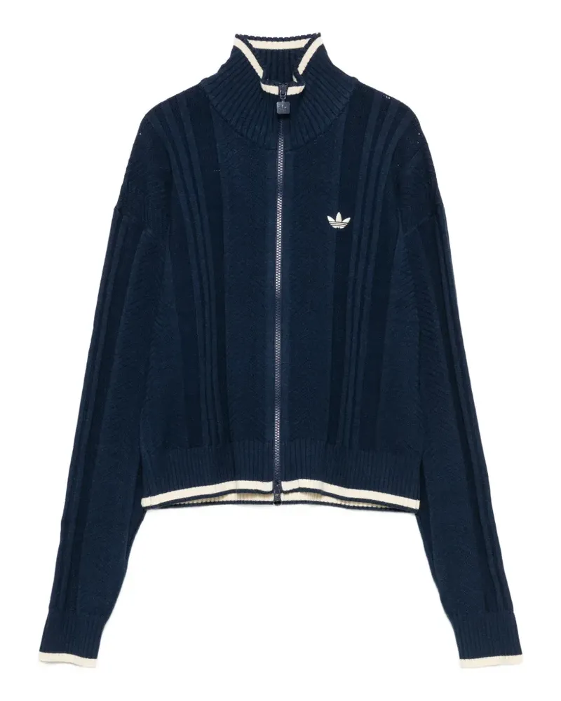 adidas Pullover mit Fischgrätenmuster - Blau Blau