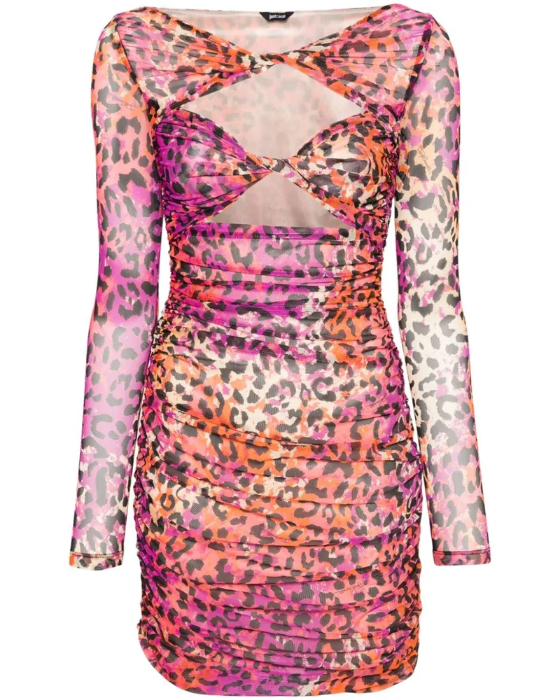 Just Cavalli Kleid mit Animal-Print Rosa