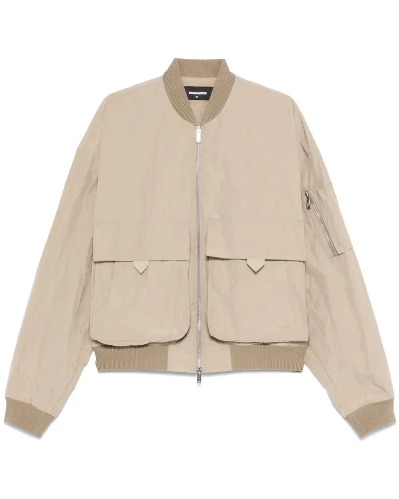 Dsquared2 Shell-Bomberjacke mit Reißverschluss - Nude Nude