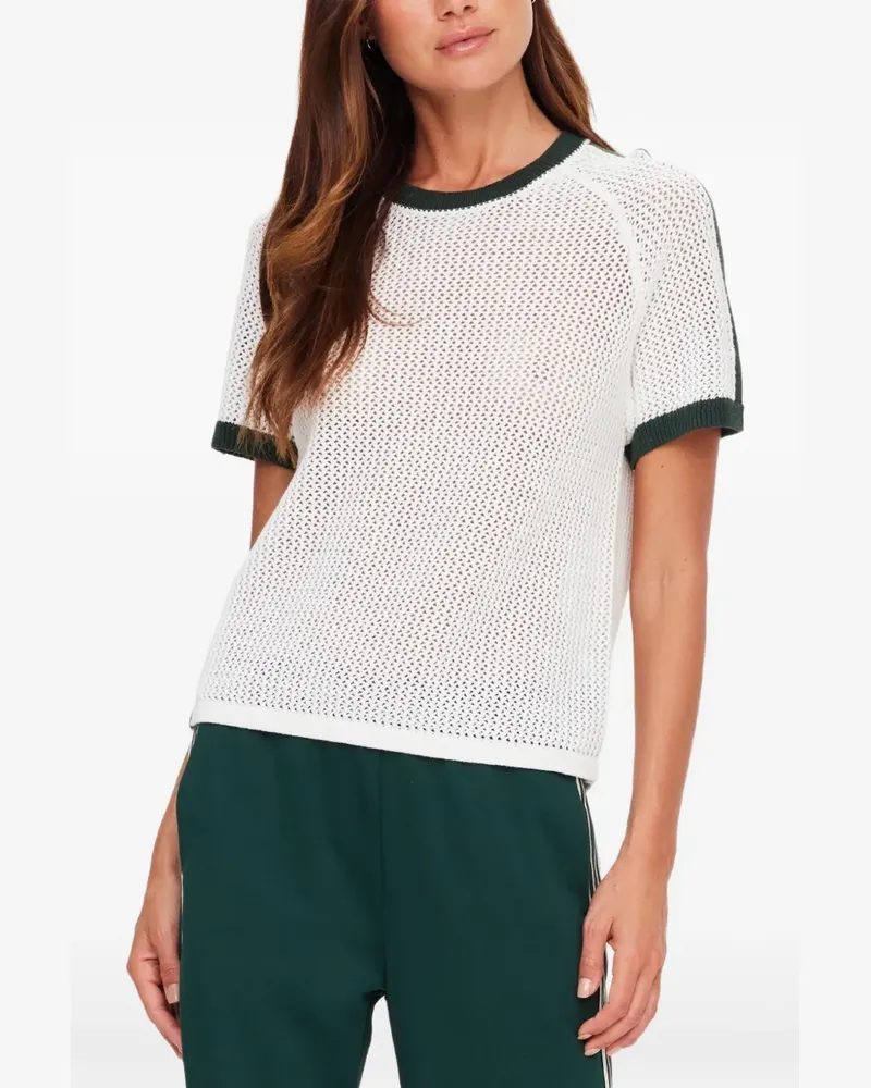 The Upside Gestricktes Fenway Jordan T-Shirt - Weiß Weiß