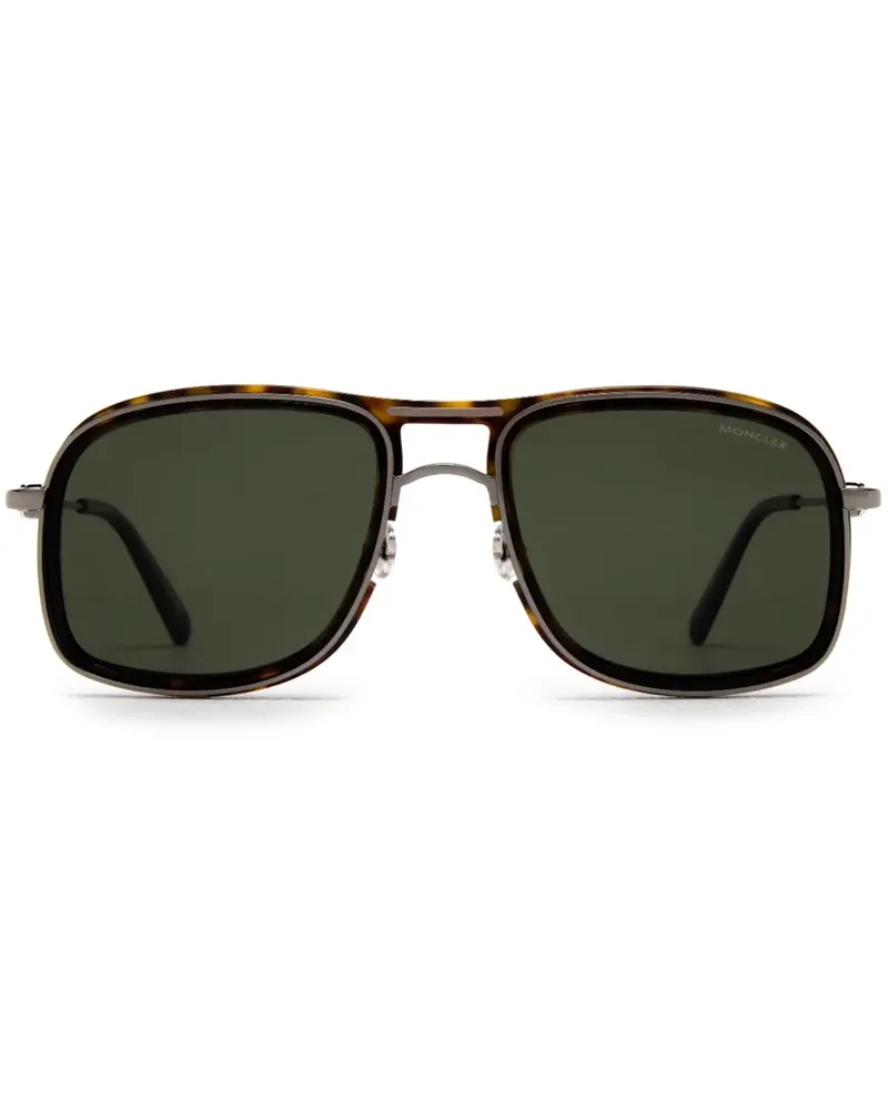 Moncler Kontour Sonnenbrille mit eckigem Gestell - Braun Braun