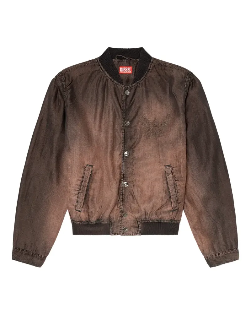 Diesel embroidered Phoenix bomber jacket - Braun Braun