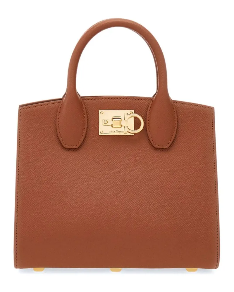 Ferragamo Kleine Studio Box-Bag - Braun Braun