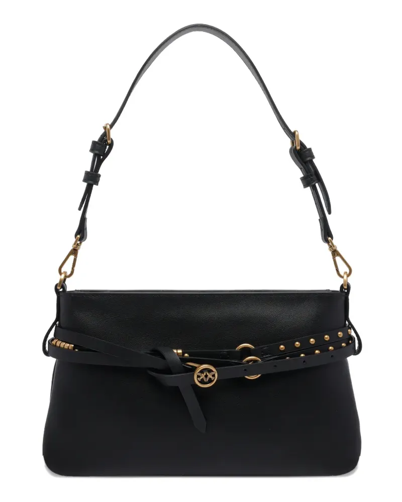 Pinko logo-detail shoulder bag - Schwarz Schwarz
