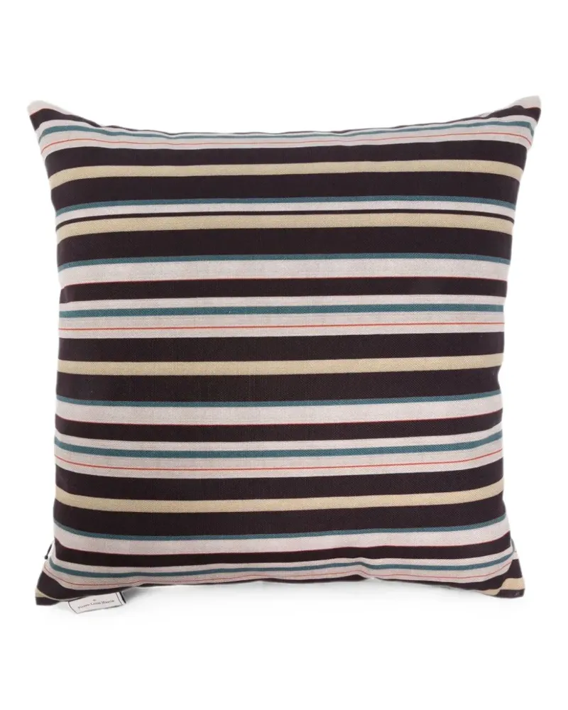 Pierre-Louis Mascia Primula striped zip-fastening cushion - Braun Braun
