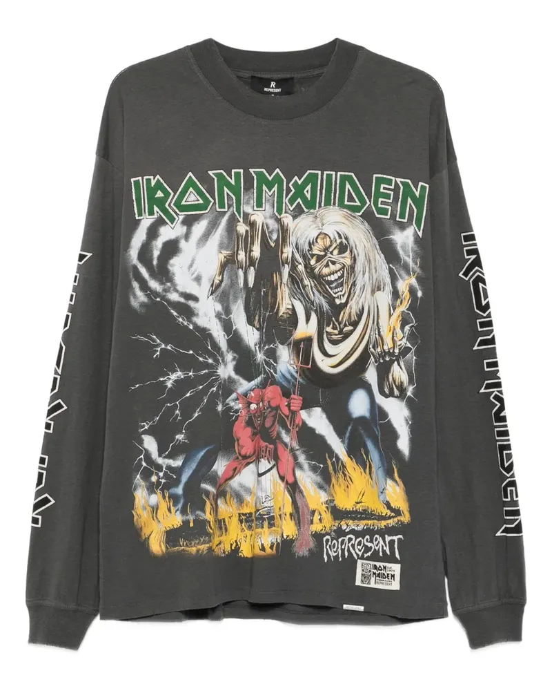 REPRESENT Iron Maiden Number of the Beast T-Shirt - Grau Grau