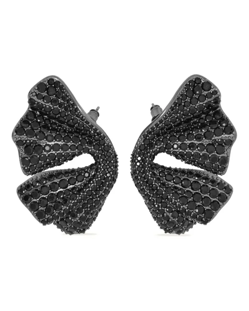 Ferragamo Drape Ohrringe - Schwarz Schwarz