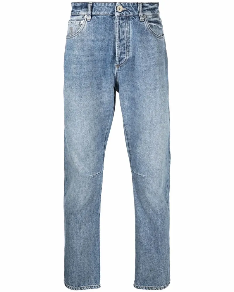 Brunello Cucinelli Klassische Slim-Fit-Jeans - Blau Blau