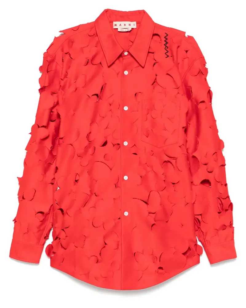Marni Hemd mit Cut-Outs - Rot Rot