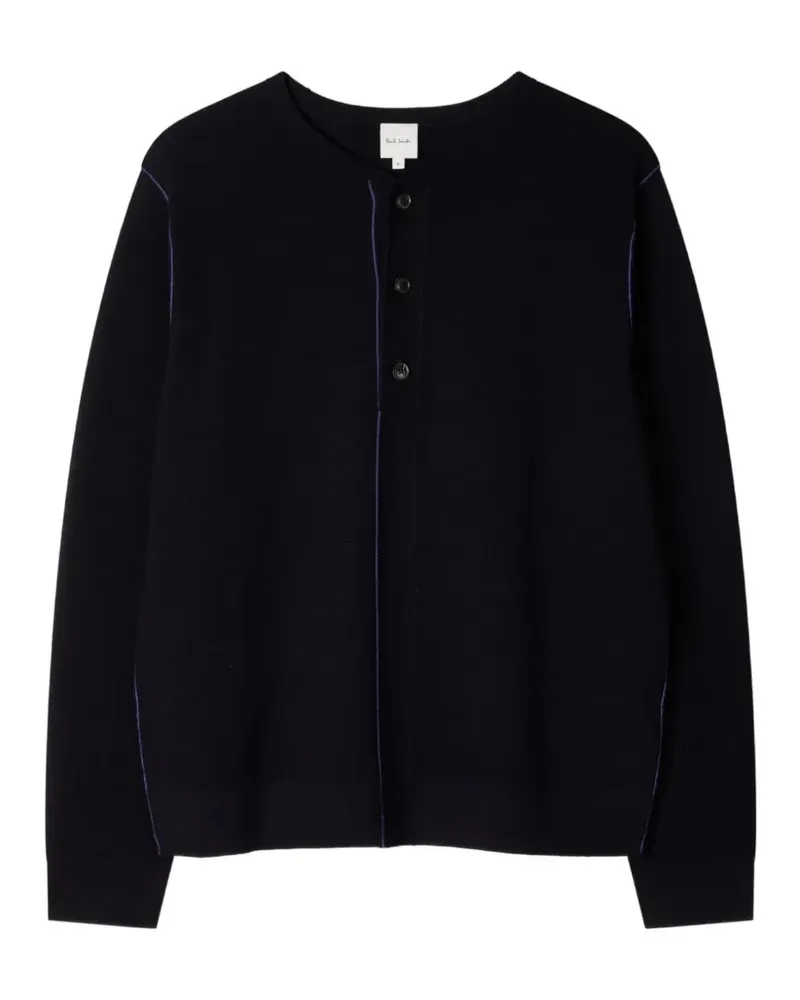 Paul Smith Klassisches Henley-Hemd - Blau Blau