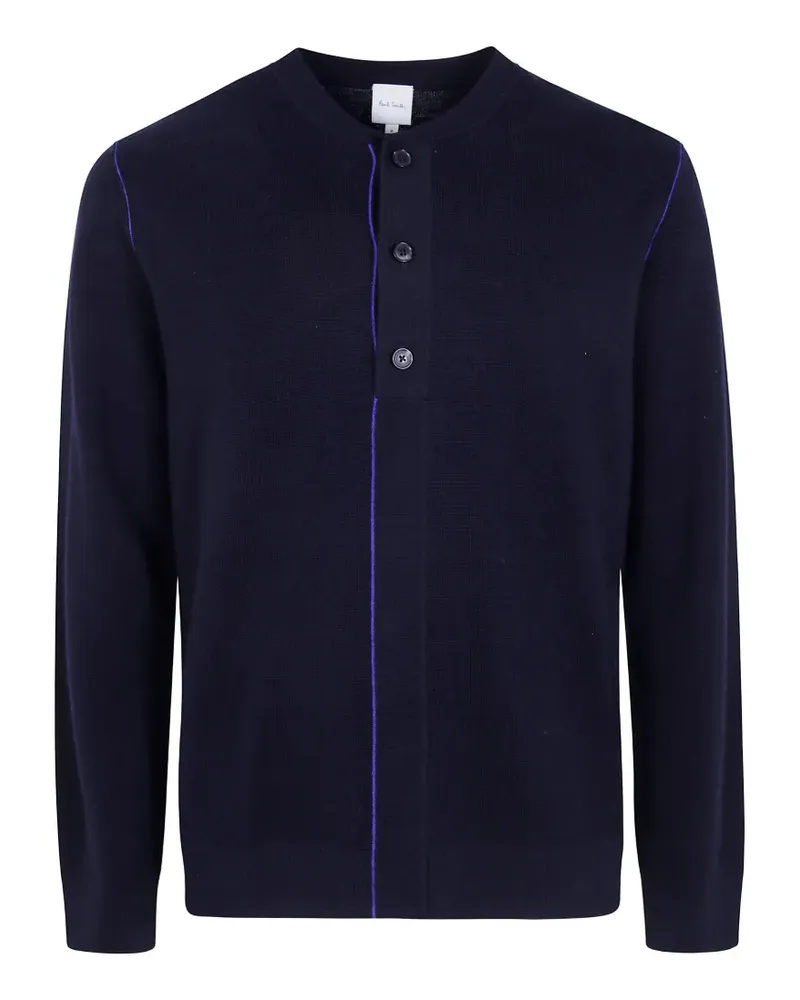 Paul Smith Klassisches Henley-Hemd - Blau Blau