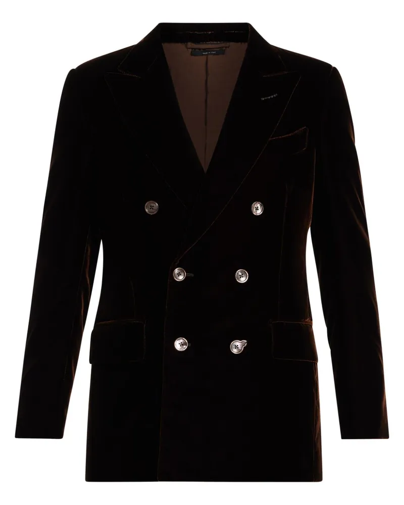 Tom Ford Doppelreihiges Sakko - Schwarz Schwarz