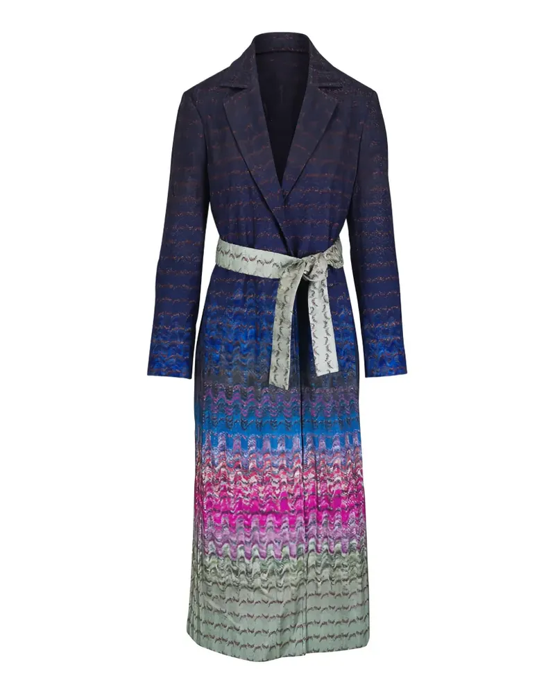 Missoni Mantel mit Zickzackmuster - Blau Blau