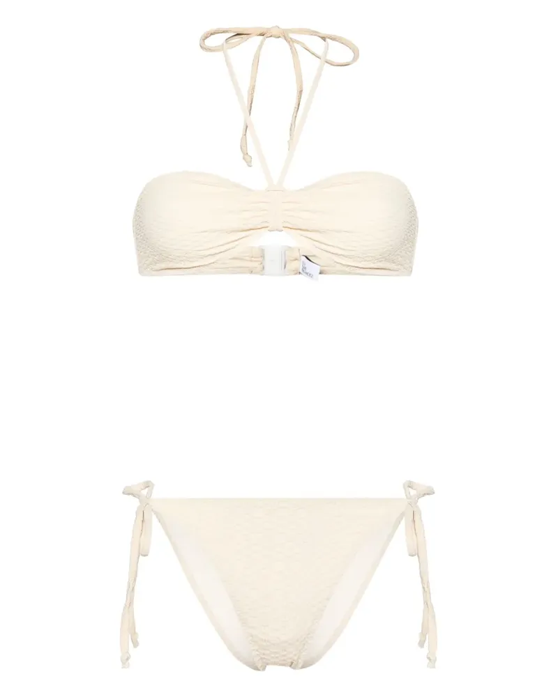 Lisa Marie Fernandez Bandeau-Bikini aus Seersucker - Nude Nude