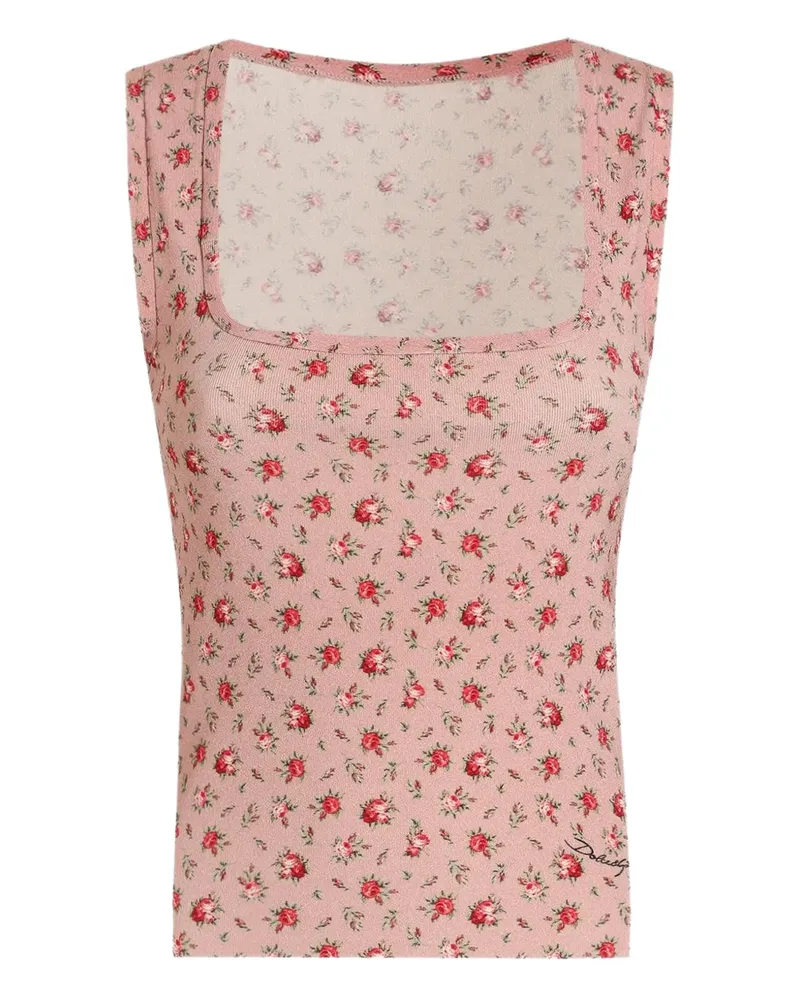 Dolce & Gabbana Top mit Blumen-Print - Rosa Rosa