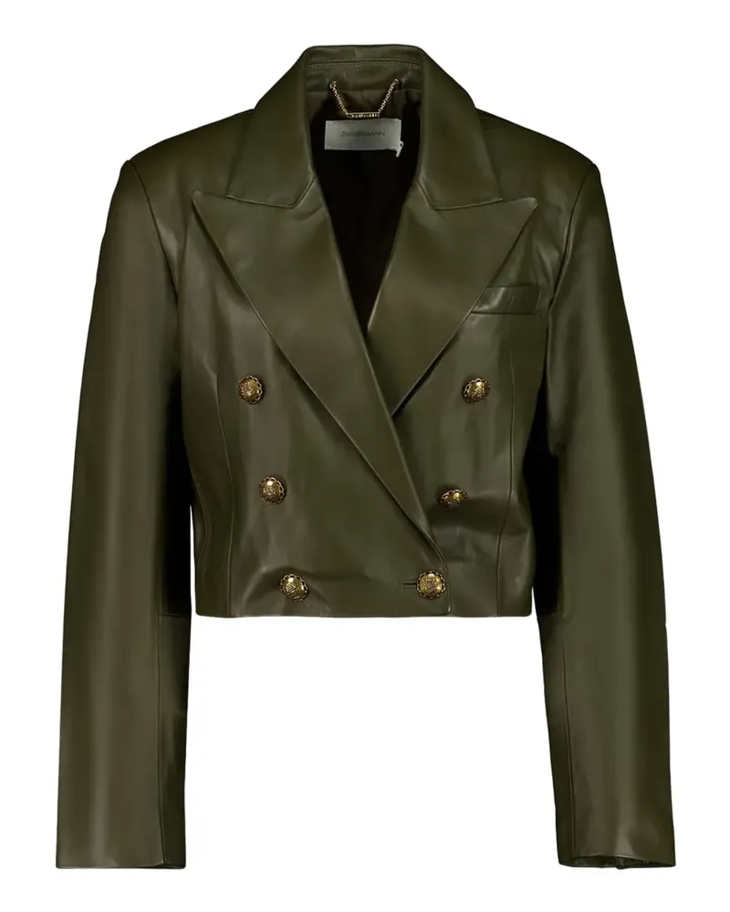 Zimmermann double-breasted leather blazer - Grün Grün