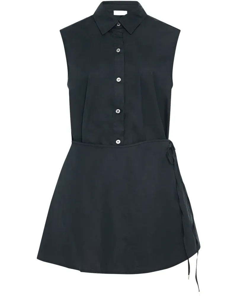 Rosetta Getty Hemd mit asymmetrischem Saum - Schwarz Schwarz