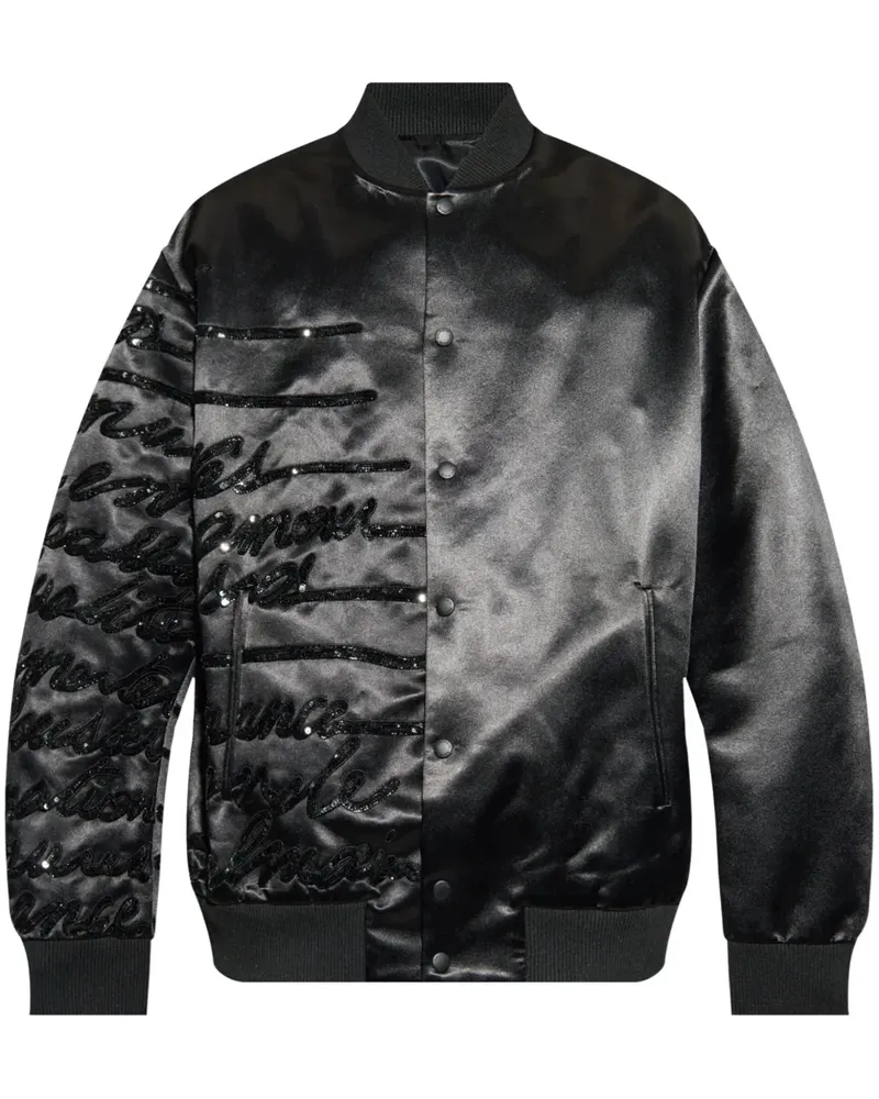 Balmain Bomberjacke mit Monogramm - Schwarz Schwarz