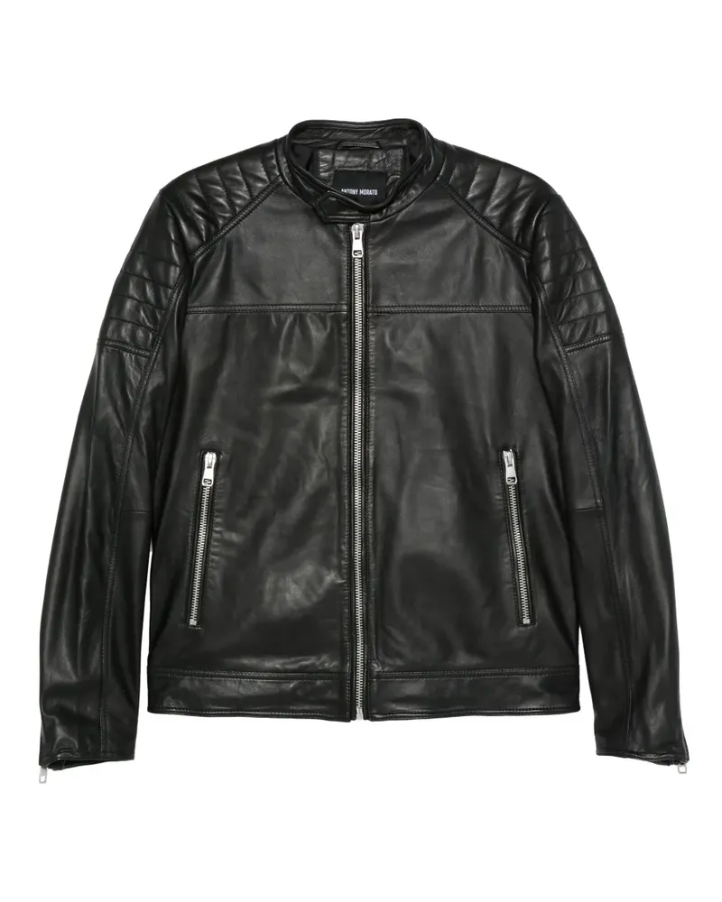Antony Morato Gesteppte Lederjacke - Schwarz Schwarz
