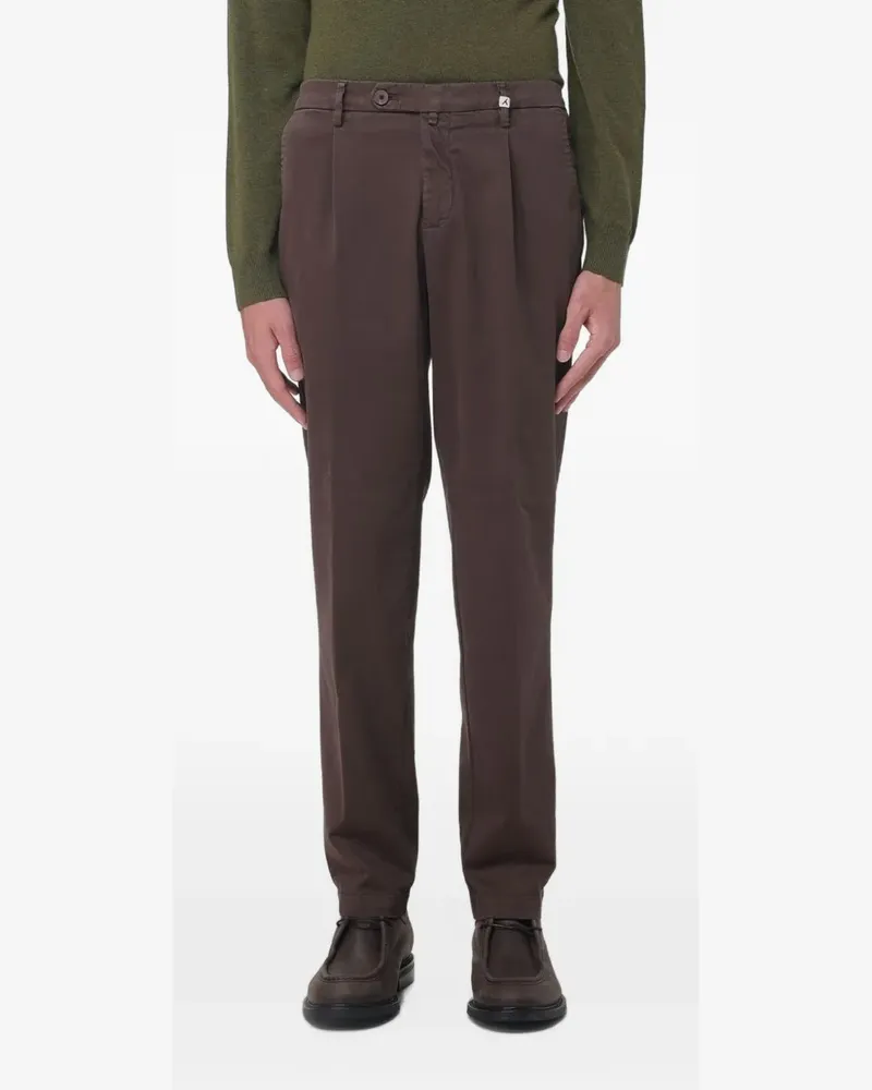 MYTHS pleated-detail straight-leg trousers - Braun Braun