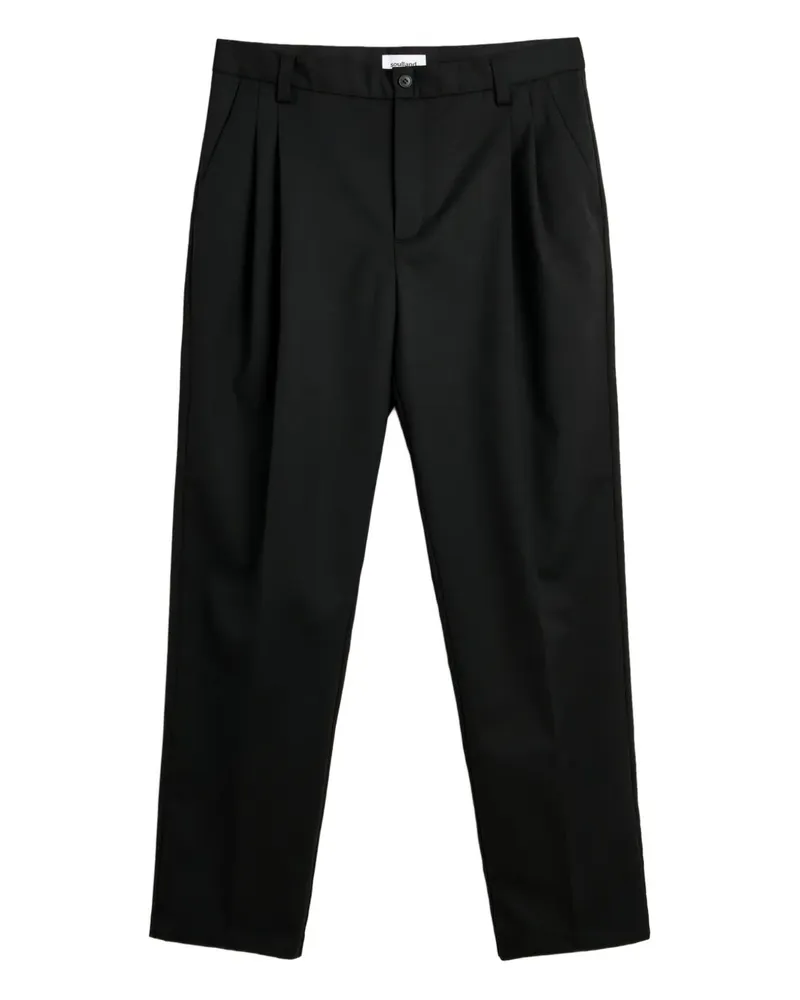 Soulland Marco pleated trousers - Schwarz Schwarz