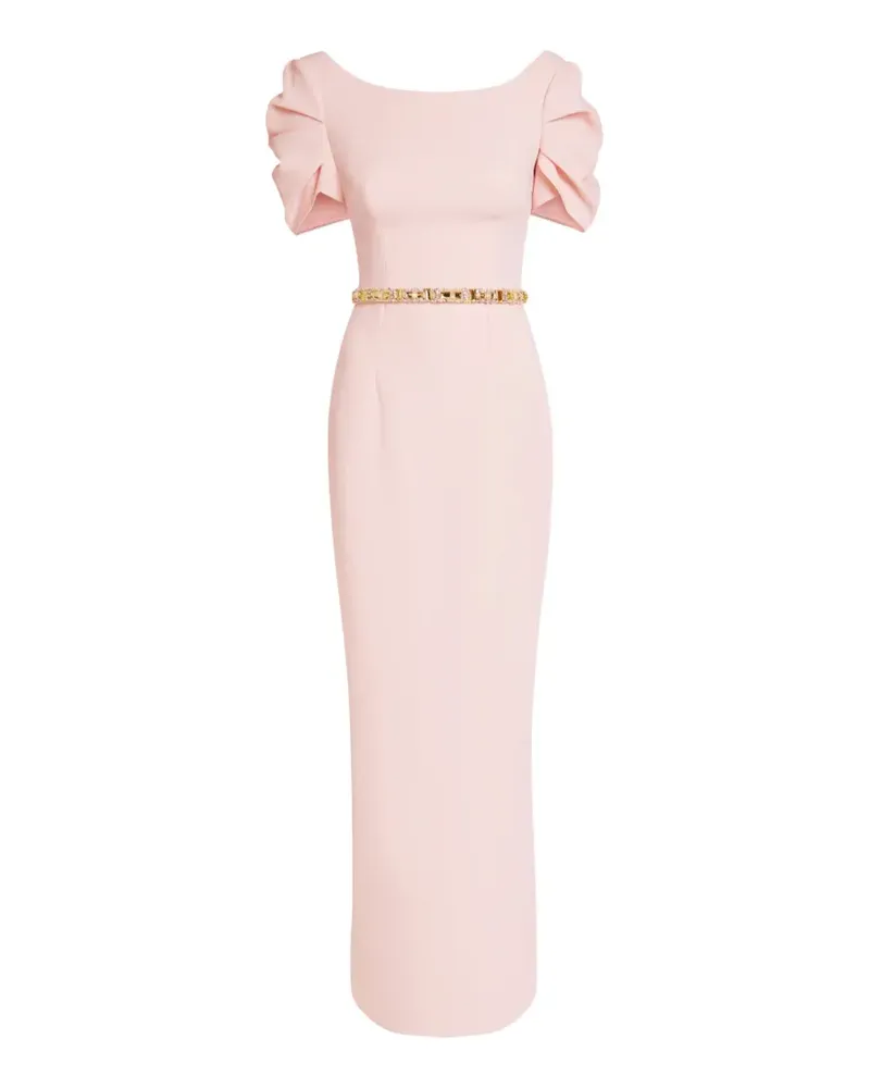 Safiyaa Vanna Maxikleid mit Design-Ärmeln - Rosa Rosa