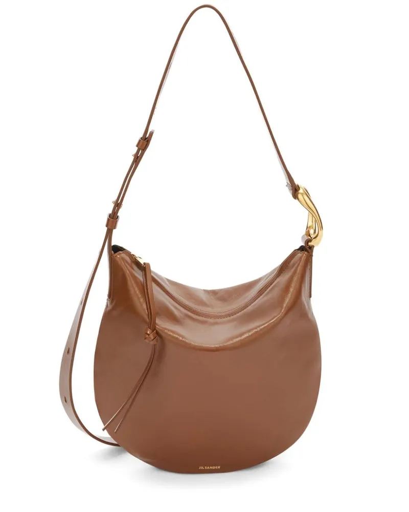 Jil Sander Kleine Moon Schultertasche - Braun Braun