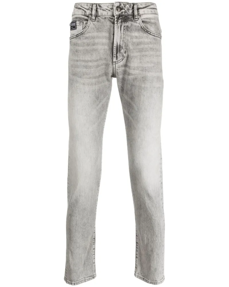 Versace Jeans Straight-Leg-Jeans mit Tragefalten - Grau Grau