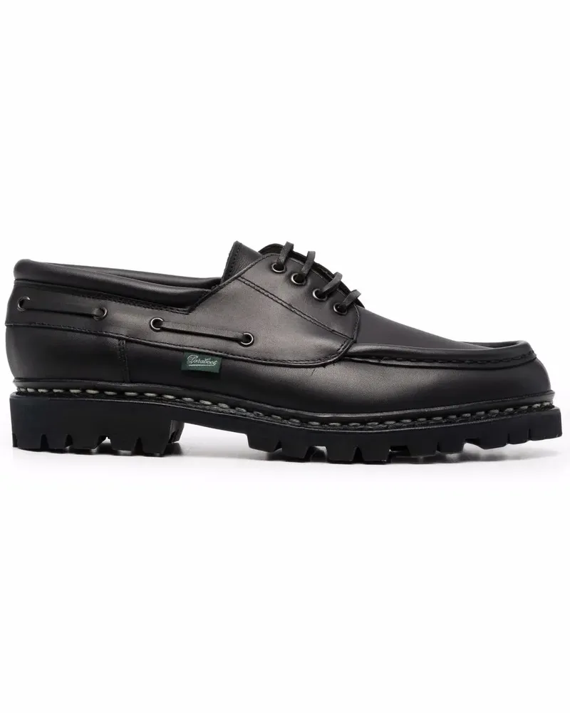 Paraboot Segelschuhe mit geriffelter Sohle - Schwarz Schwarz