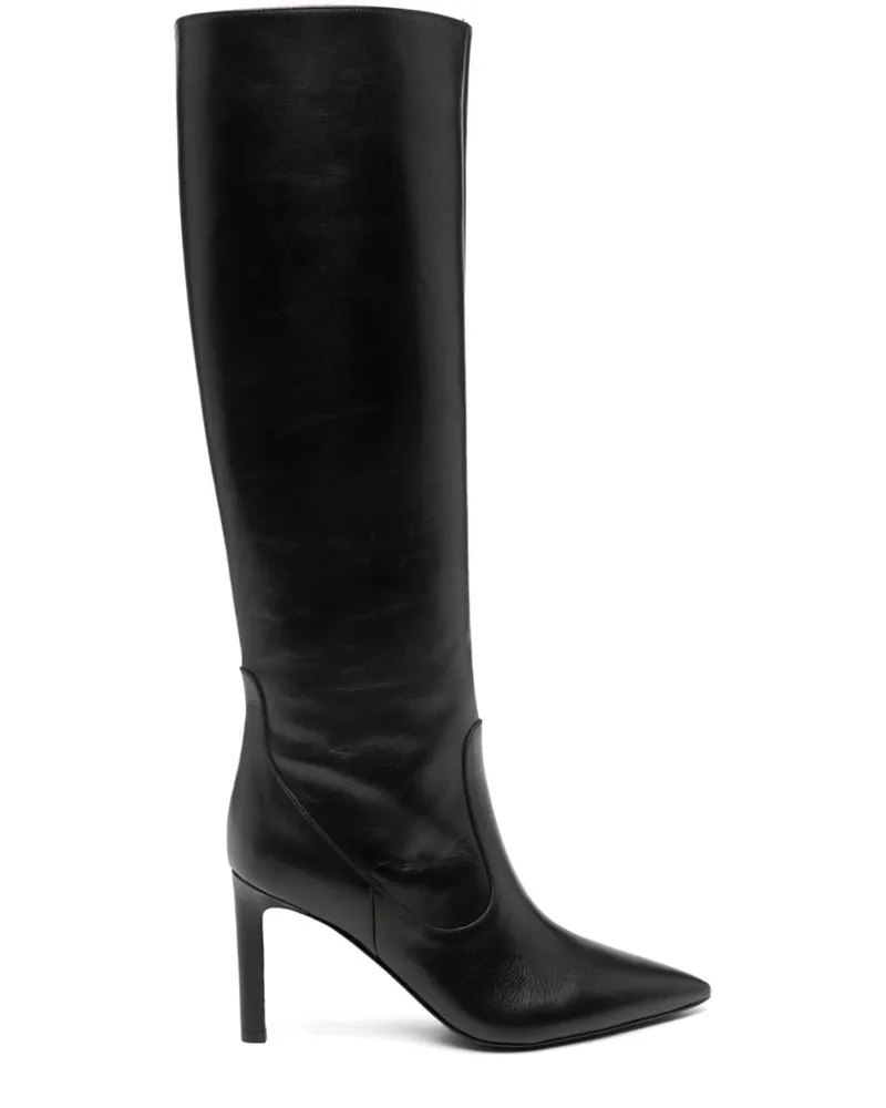 P.A.R.O.S.H. Stiefel aus Leder 95mm - Schwarz Schwarz