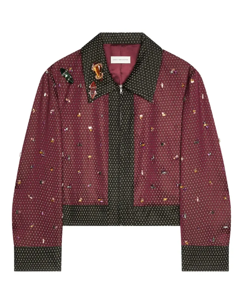 Dries van Noten Jacquard-Jacke - Rot Rot