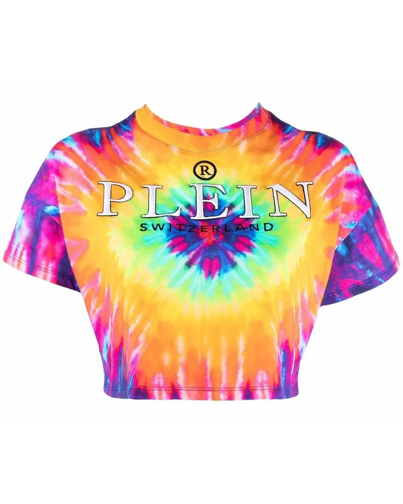 Philipp Plein T-Shirt im Batik-Look - Rosa Rosa