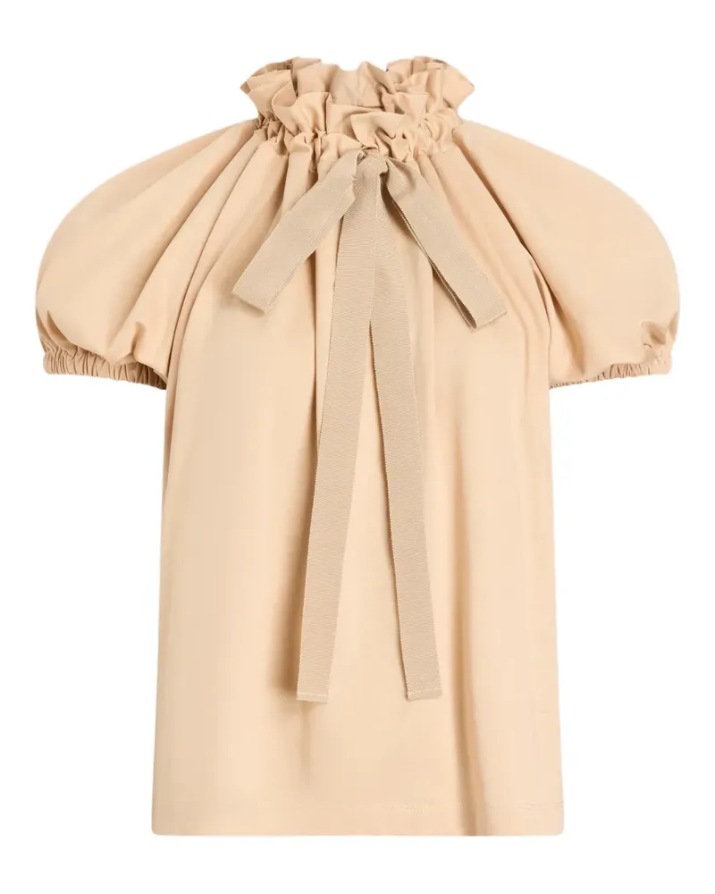 Patou Gerüschtes Oberteil mit Schleife - Nude Nude