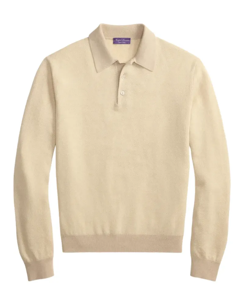 Ralph Lauren Polo-Pullover aus Fischgräten-Jacquard - Nude Nude