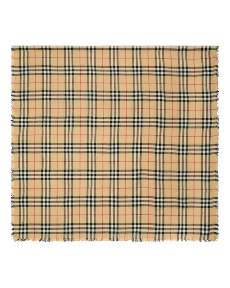Burberry Check cashmere-silk scarf - Nude Nude