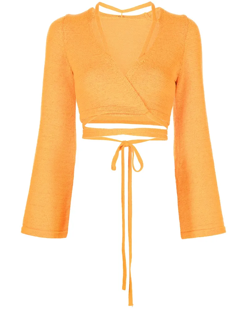 Cult Gaia Heather Cropped-Top - Gold Gold