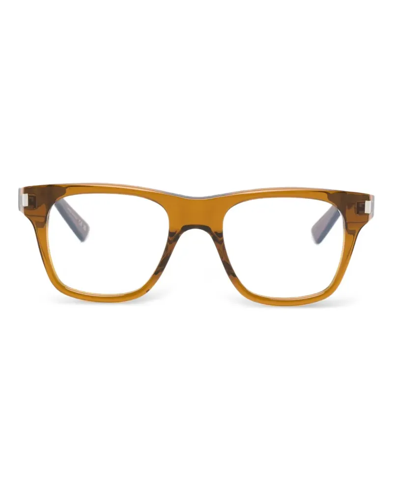 Saint Laurent Brille mit eckigem Gestell - Braun Braun