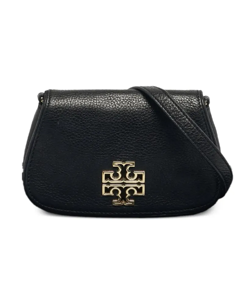 Tory Burch Mini Britten Umhängetasche aus Leder - Schwarz Schwarz
