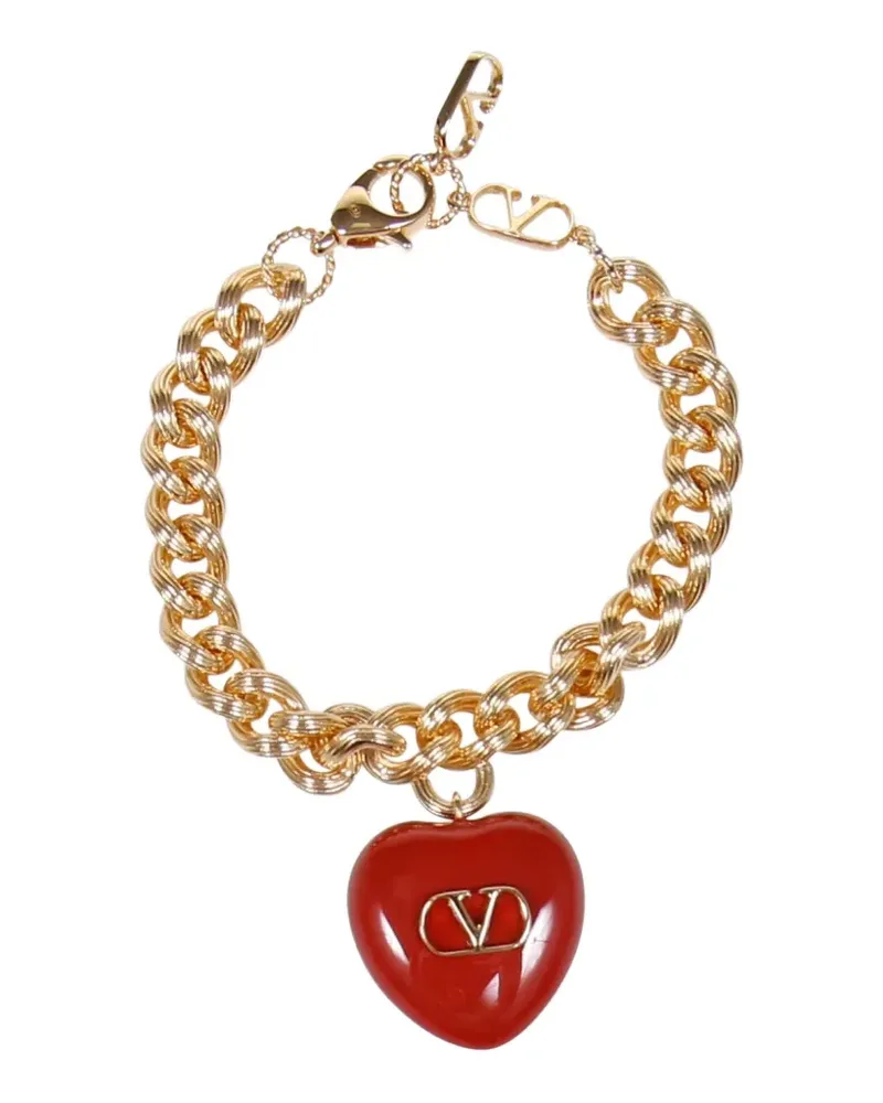 Valentino Garavani curb-chain heart bracelet - Gold Gold